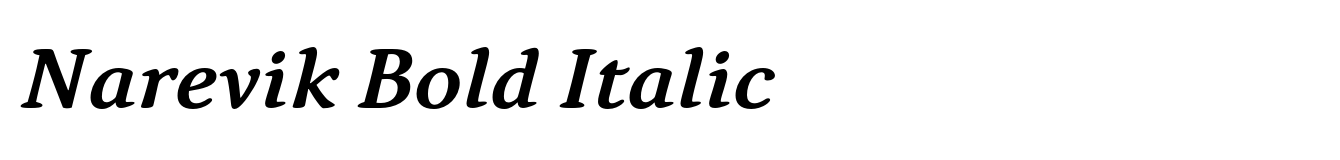 Narevik Bold Italic